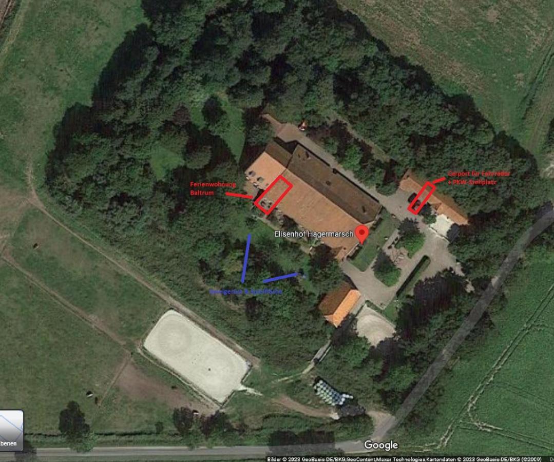 Ferienwohnung Baltrum Auf Dem Elisenhof Hagermarsch Eksteriør billede